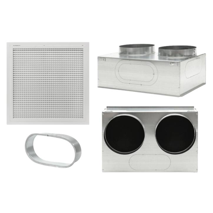 Grille de reprise + caisson de reprise + porte filtre