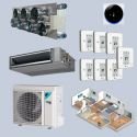 Pack gainable Daikin 13kw pour 130m² à 140m² 7 pièces Airzone