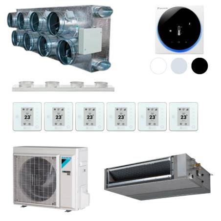 Pack gainable Daikin 10kw pour 100m² Airzone 8 sorties