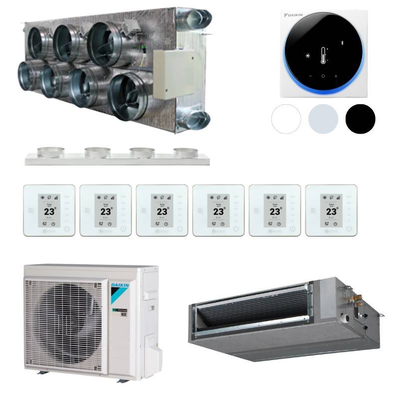 Gainable prêt à poser Daikin, kit 7 sorties pour 6 températures