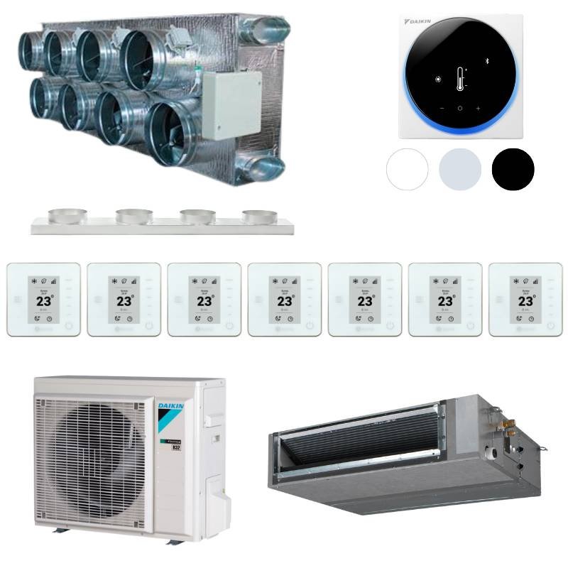 Gainable prêt à poser Daikin, kit 8 sorties pour 7 températures