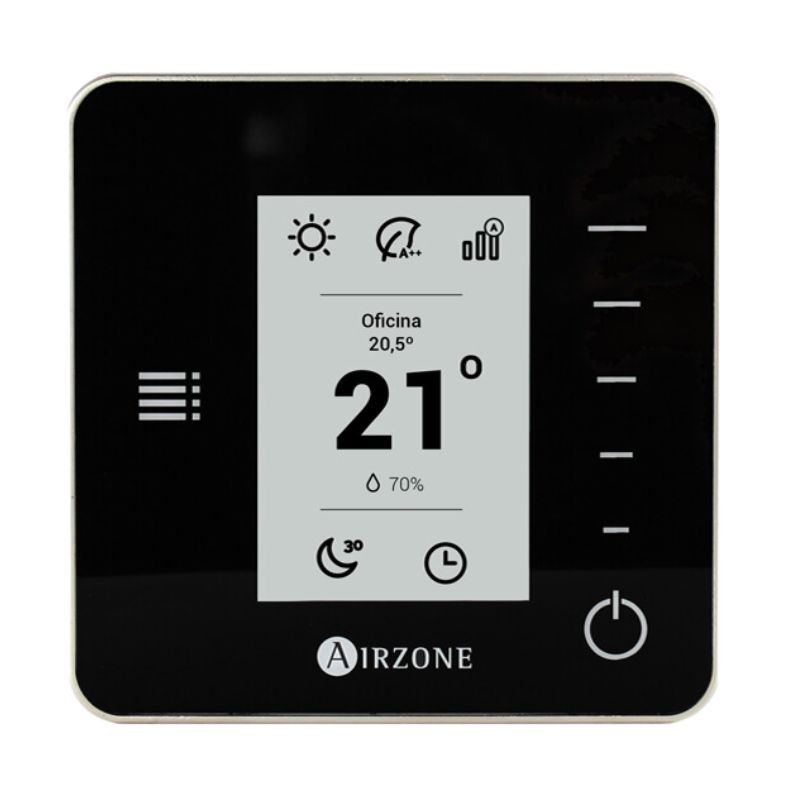 Thermostat Airzone Think radio 2 coloris Noire - AZCE6THINKRN