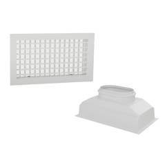 Grille double déflexion + plénum abs 300 x 150