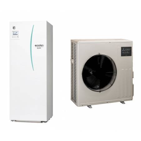 Pac air eau Ecodan eco inverter Duo 300 Litres 8 kW - ERST30D-VM6ED + SUZ-SWM80VA2