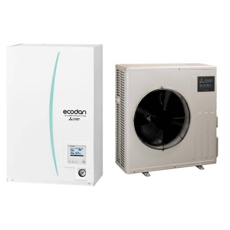 Pac air eau Ecodan hyper heating duo 170 litres 2 zones 4 kW - ERST17D-VM6BD + SUZ-SHWM40VAH