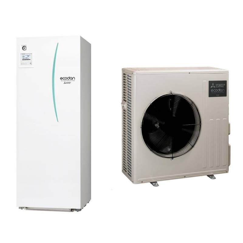 Pac air eau Ecodan eco inverter Duo 2 zones 170 Litres 4 kW - ERST17D-VM6BD + SUZ-SWM40VA2