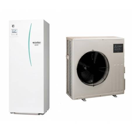 Pac air eau Ecodan eco inverter Duo 2 zones 170 Litres 6 kW - ERST17D-VM6BD + SUZ-SWM60VA2