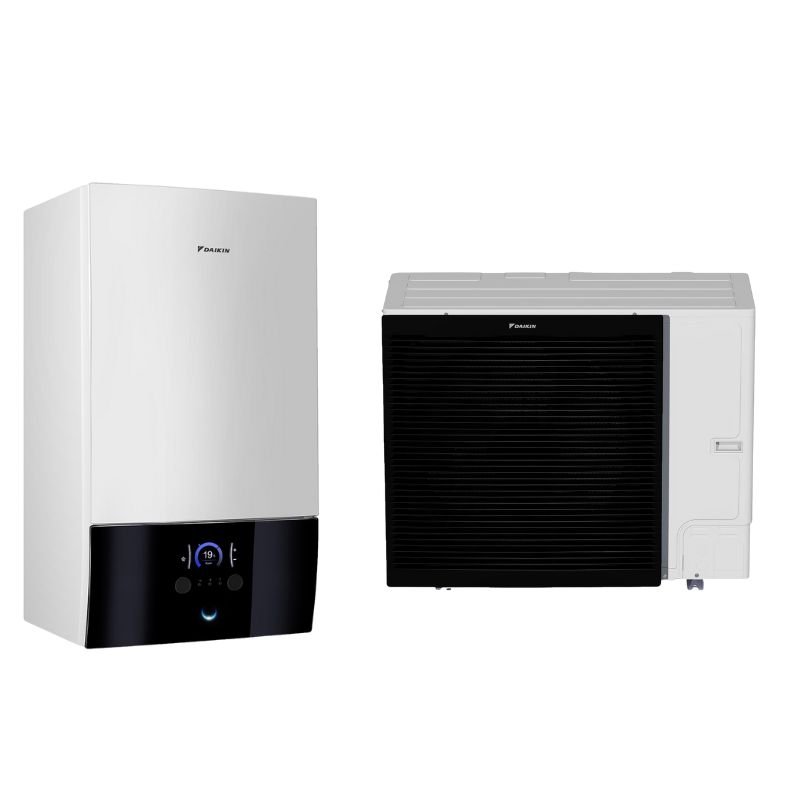 Pompe à chaleur Daikin Altherma 3 R W de 4 à 16kw R32 14 kW 380v - ERLA14DW1 + EBBH16D9W