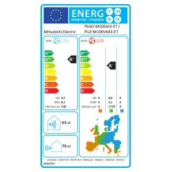 Gainable Mitsubishi-Electric moyenne pression inverter 10 kW - PEAD-M100JA3 + PUZ-M100VKA3