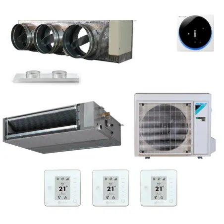 Pack gainable Daikin 3.5kw pour 45m² Airzone 3 sorties