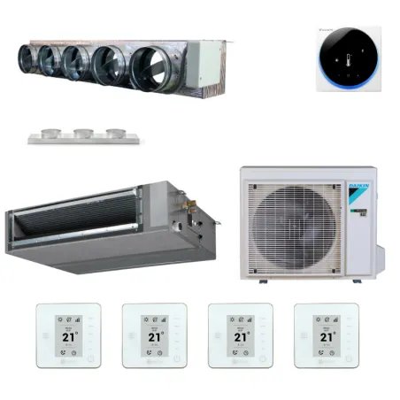 Pack gainable Daikin 6kw pour 70m² Airzone 5 sorties