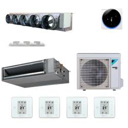 Pack gainable Daikin 7kw pour 80m²  Airzone 5 sorties
