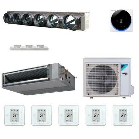 Pack gainable Daikin 7kw pour 80m²  Airzone 6 sorties