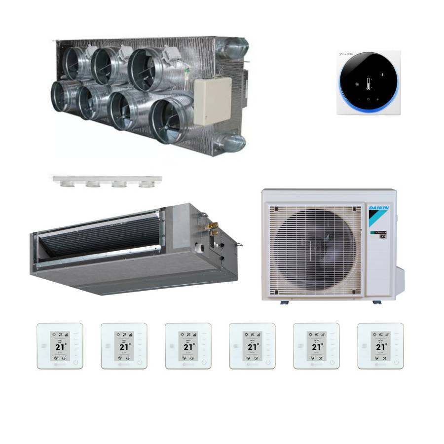 Pack gainable Daikin 10kw pour 100m² Airzone 7 sorties pack-10-daikin-7