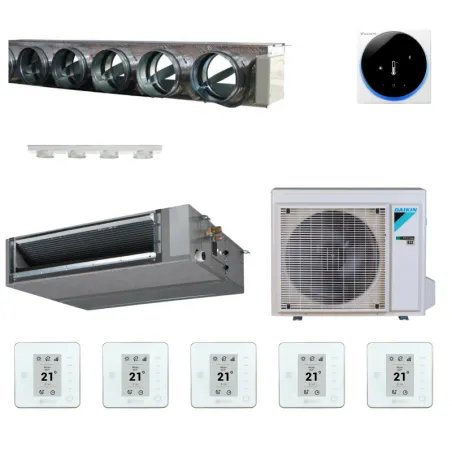 Pack gainable Daikin 13kw pour 140m² Airzone 6 sorties