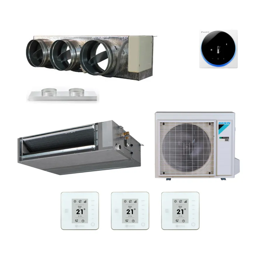Pack gainable Daikin 5kw pour 60m² Airzone 3 sorties pack-FBA50-S3