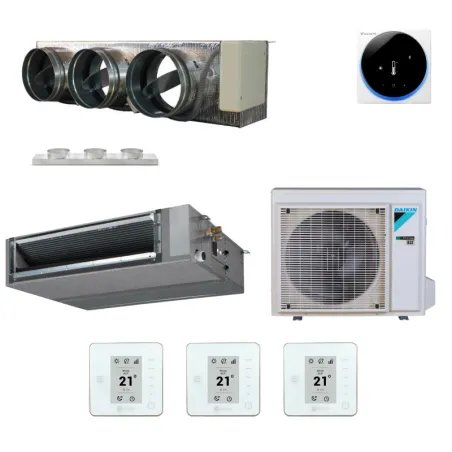 Pack gainable Daikin 6kw pour 70m² Airzone 3 sorties pack-FBA60-M3