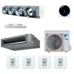Pack gainable Daikin 3.5kw pour 45m² Airzone 4 sorties