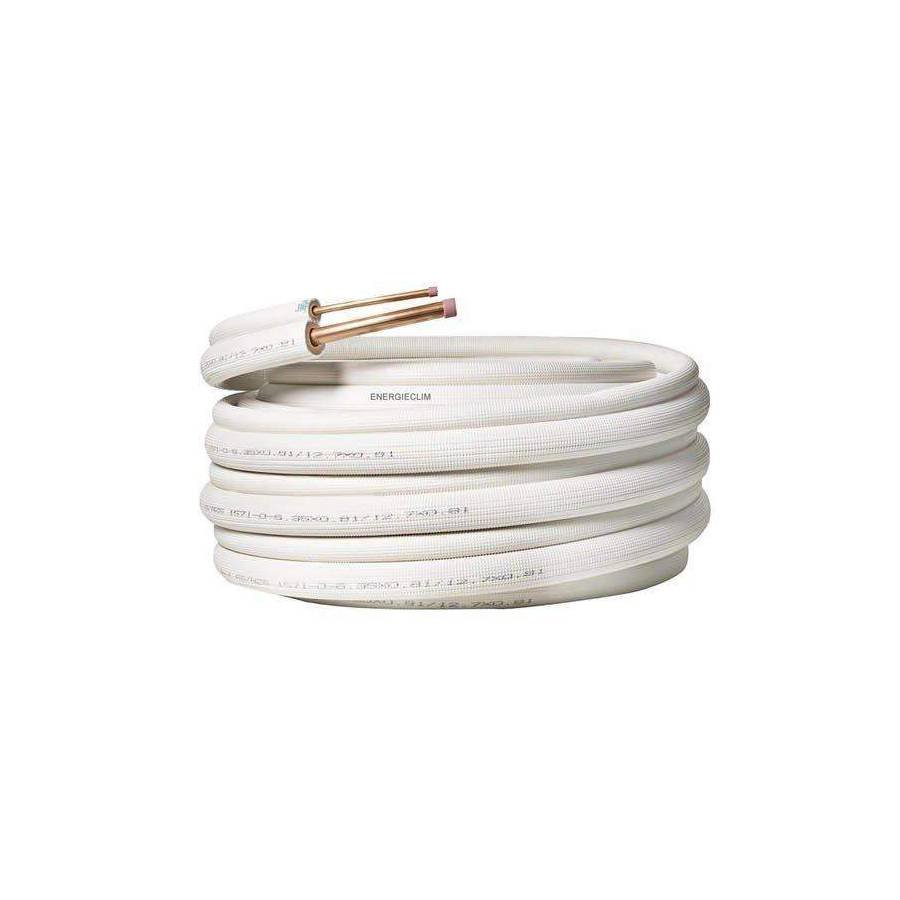 Liaison frigorifique cuivre isolé 1/4-5/8, couronne de 20 m