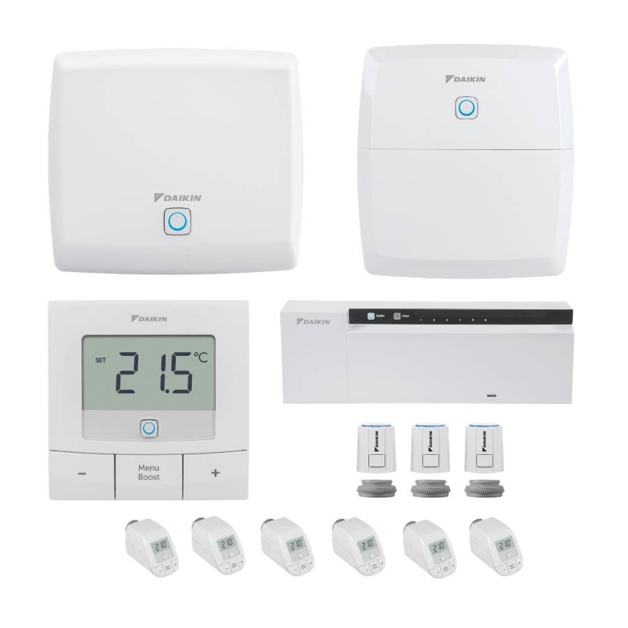 Kit régulation connectée Daikin HomeControls — plancher chauffant 3 zones + 6 radiateurs