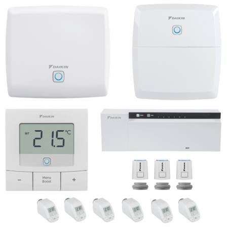 Kit régulation connectée Daikin HomeControls — plancher chauffant 3 zones + 6 radiateurs