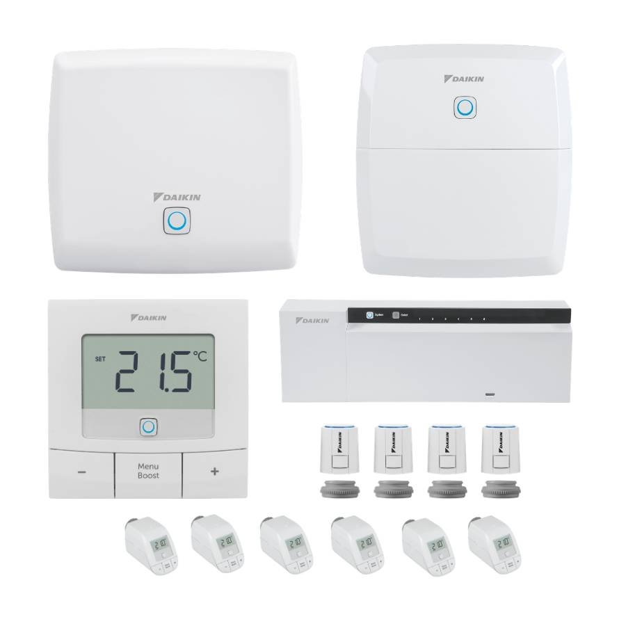 Kit régulation connectée Daikin HomeControls — plancher chauffant 4 zones + 6 radiateurs
