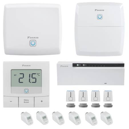Kit régulation connectée Daikin HomeControls — plancher chauffant 4 zones + 6 radiateurs