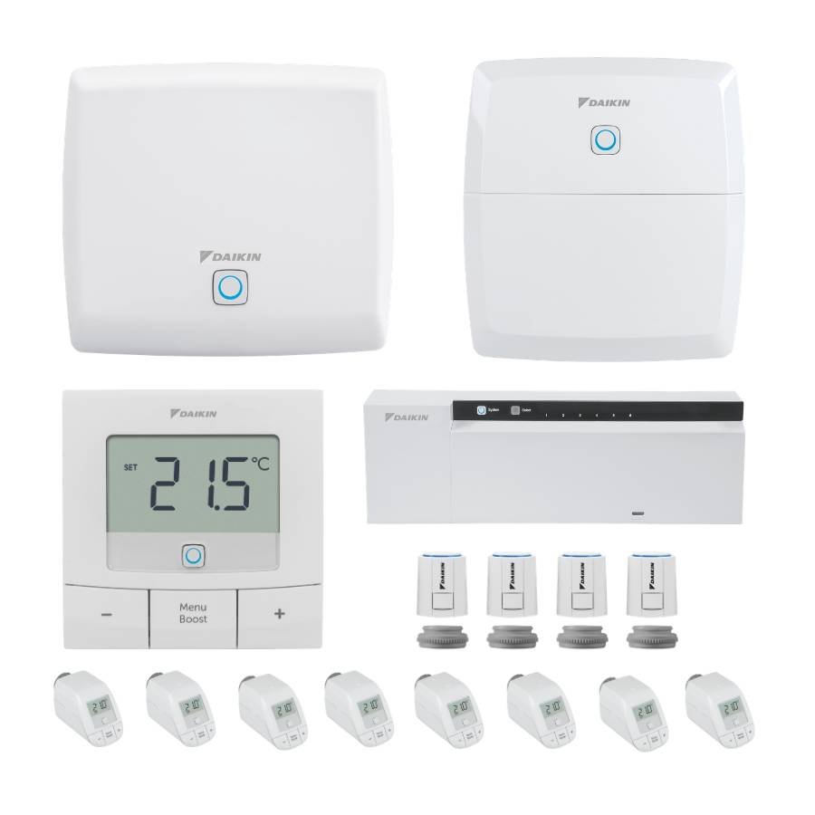 Kit régulation connectée Daikin HomeControls — plancher chauffant 4 zones + 8 radiateurs