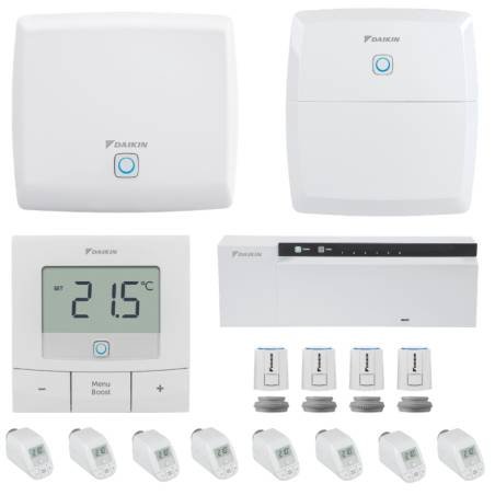 Kit régulation connectée Daikin HomeControls — plancher chauffant 4 zones + 8 radiateurs