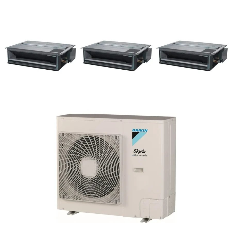 Pack Triple Daikin : 3 x FDXM50F9 + groupe RZASG125MV