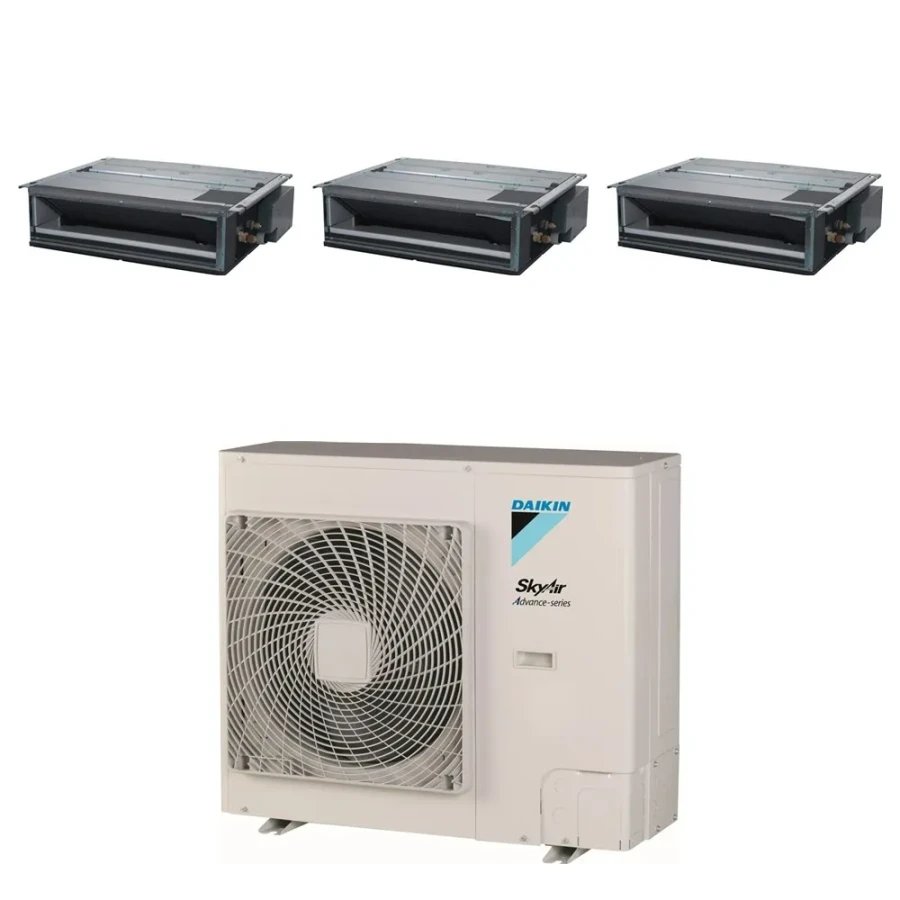 Pack Triple Daikin : 3 x FDXM50F9 + groupe RZASG140MY