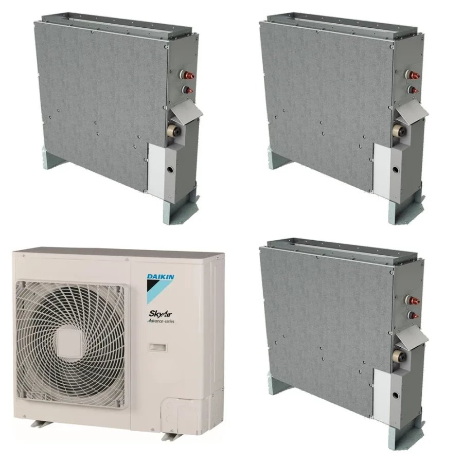 Pack Triple Daikin : 3 x FNA50A9 + groupe RZASG125MV