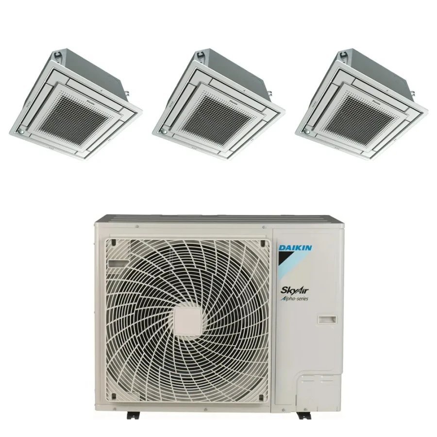Pack Triple Daikin : 3 x FFA60A9 + groupe RZA200D