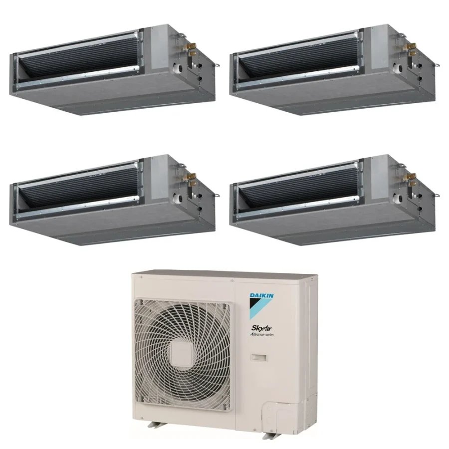 Pack Double Twin Daikin : 4 x FBA35A9 + groupe RZASG140MV