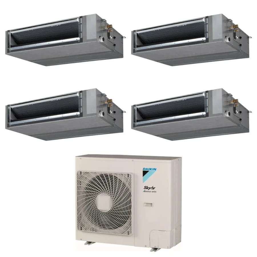 Pack Double Twin Daikin : 4 x FBA35A9 + groupe RZASG140MY
