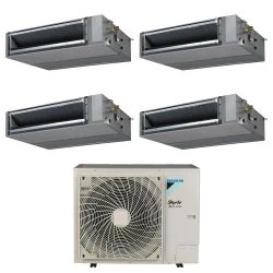 Pack Double Twin Daikin : 4 x FBA60A9 + groupe RZA250D